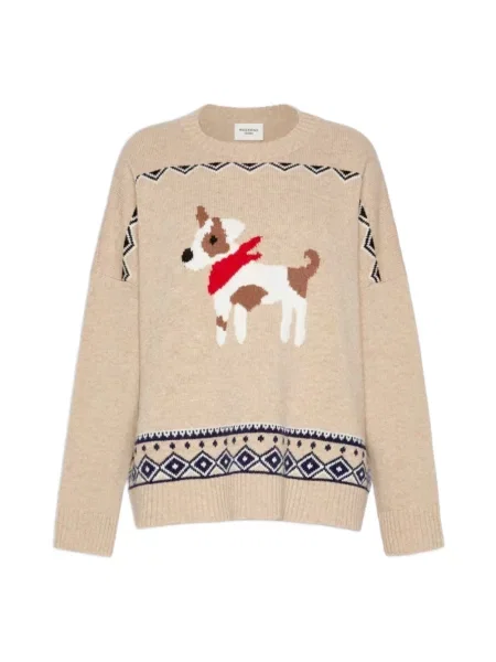 Sweter Weekend Max Mara wełniany beżowy