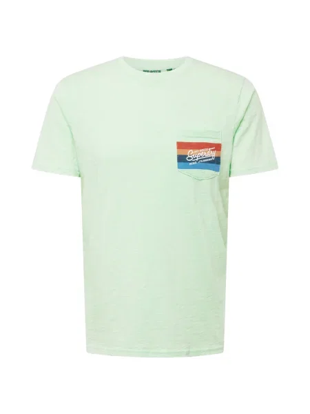Superdry Tricou pastel / mai multe culori verde