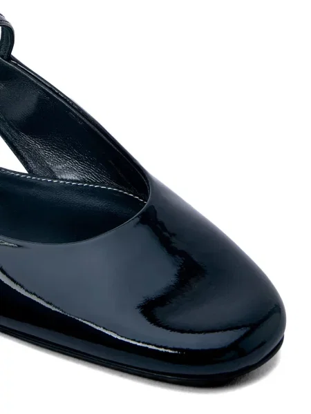 Pantofi cu toc Toteme din piele slingback negru