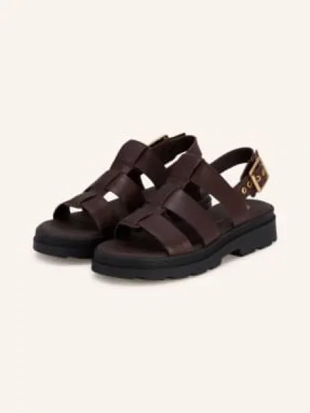 Clarks Sandały Strap braun brązowe