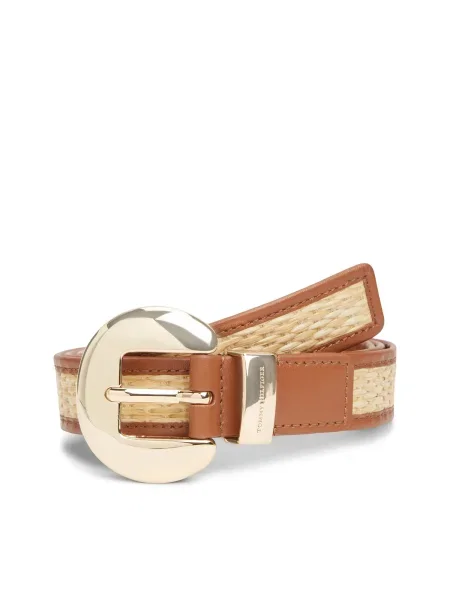 TOMMY HILFIGER Remen / konjak / zlatna bež