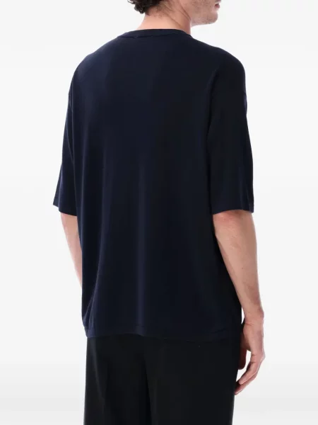 Tricou Roberto Collina tricotate albastru