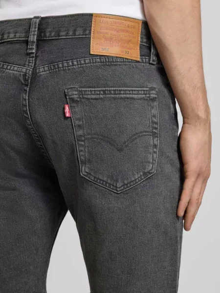Szorty jeansowe o kroju regular fit z mieszanki bawełny model Original' Levi's granatowe