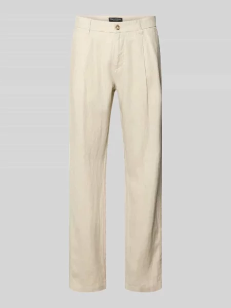 Spodnie z lnu o kroju tapered z szlufkami na model OSBY JOGGER' Marc O'polo
