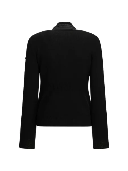 Matlasat geacă Moncler Grenoble tricotate negru