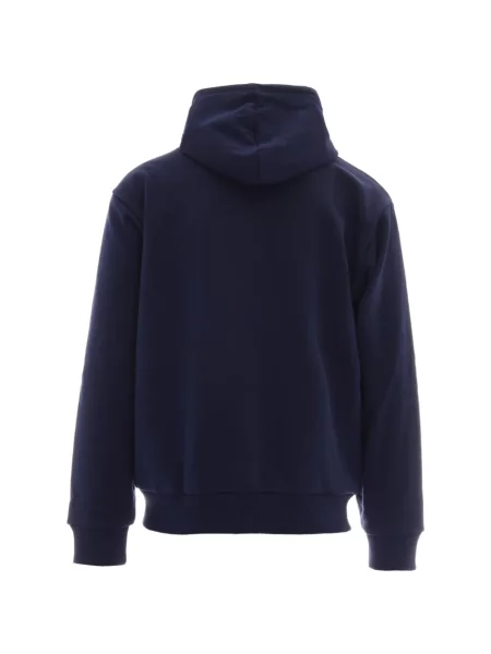 Hanorac cu glugă Lacoste din fleece albastru