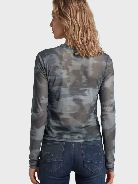Лонгслив G-star Raw с принтом серый