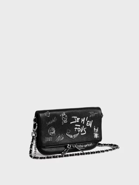 Кожаный клатч Zadig&voltaire черный