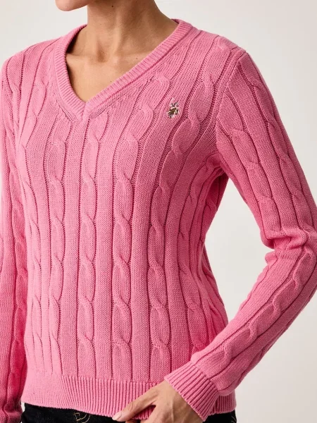U.S. Polo Assn. светр V-NECK CABLE