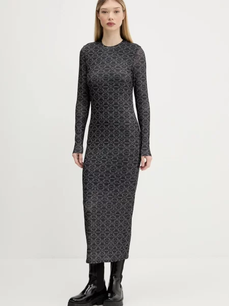 HUGO Rochie de zi Nastan Negru gri