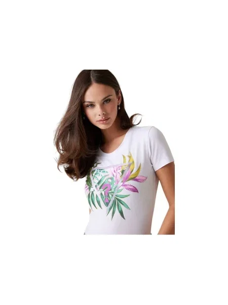 GUESS Tricou | alb
