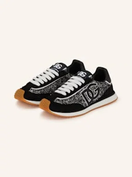 Dolce & Gabbana Sneakersy Aria schwarz białe