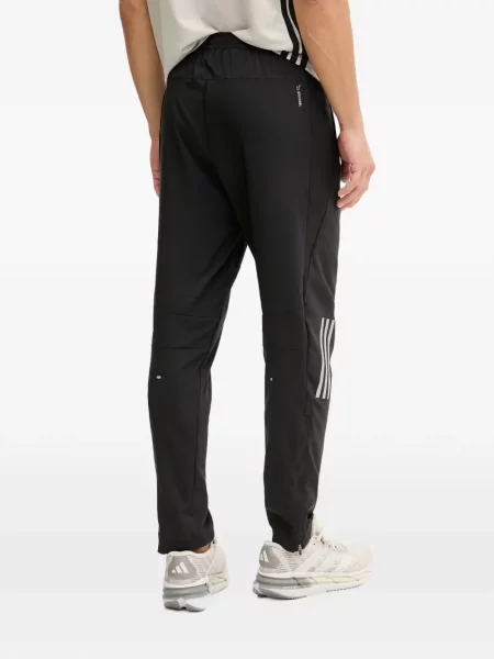 Τρέξιμο παντελόνι Adidas από διχτυωτό slip-on μαύρο