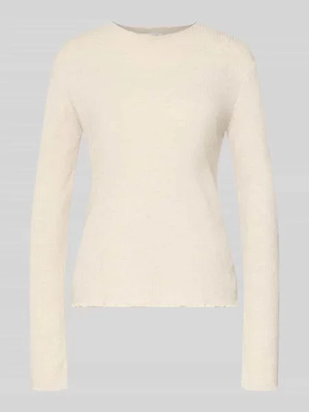 Bluzka z długim rękawem o kroju slim fit z dodatkiem S.oliver Red Label