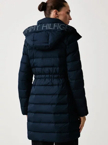 Tommy Hilfiger długa kurtka granatowa