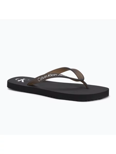 Žabky Calvin Klein Beach Sandal Transparent Tpu black černé