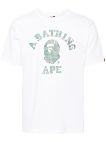 Tricou A Bathing Ape® cu imagine alb