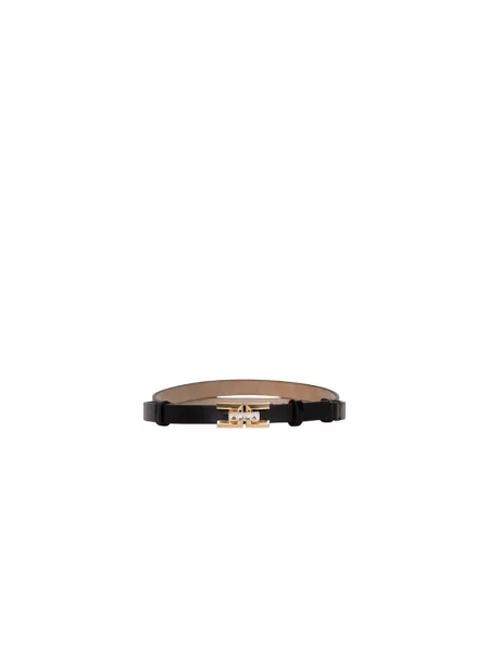 Pasek Elisabetta Franchi z logo czarny