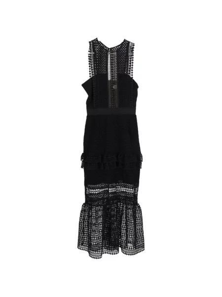 Rochie Self-portrait din dantelă de costum negru