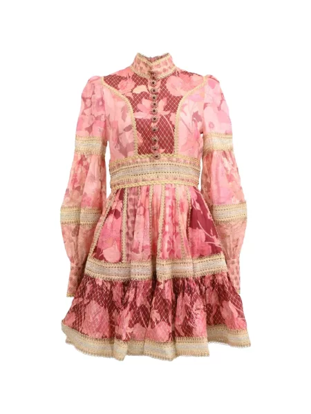 Rochie Zimmermann cu model floral cu imagine roz