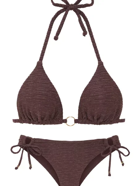 LASCANA Costum de baie două piese / auriu maro