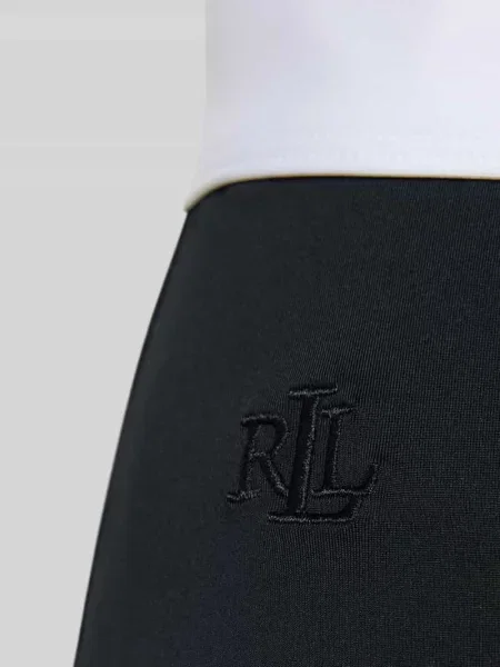 Majtki bikini z elastycznym pasem Lauren Ralph Lauren czarne