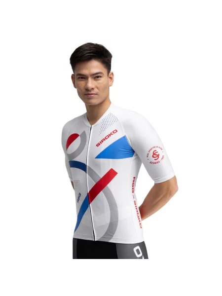 Koszulka rowerowa z krótkim rękawem Real Sporting de Gijón x biała