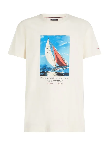 Tommy Hilfiger Tricou Color Photo Print bej