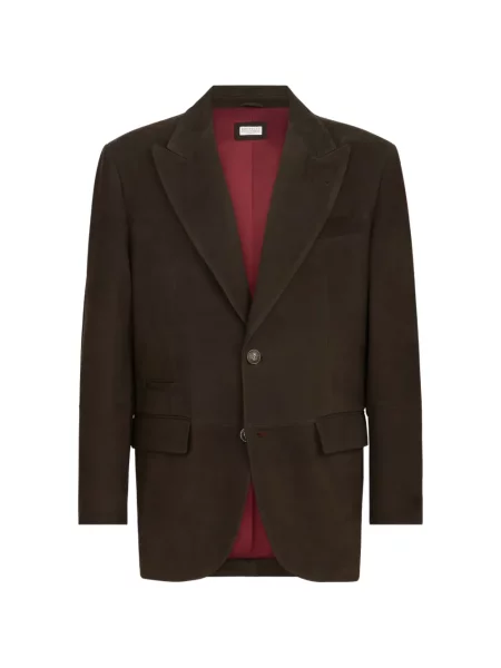 Sako Brunello Cucinelli z nubuku hnědé