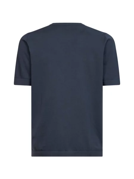 Tricou D4.0 cu decolteu rotund cu nervuri albastru