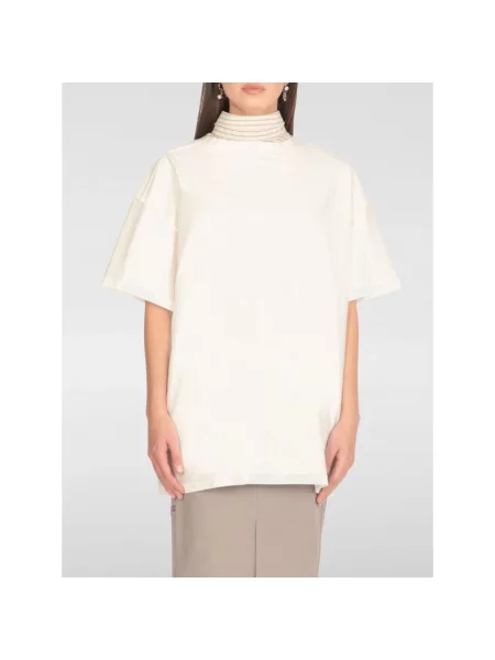 Koszulka Maison Margiela z kołnierzem biała