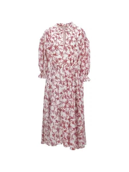 Rochie midi Emilia Wickstead cu model floral cu imagine alb