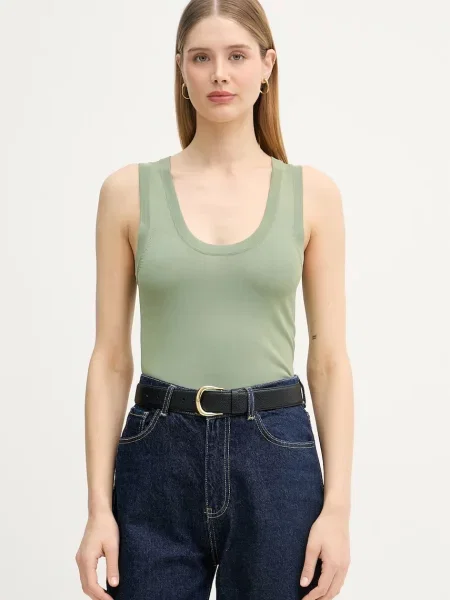 United Colors of Benetton top z viskozo zelena