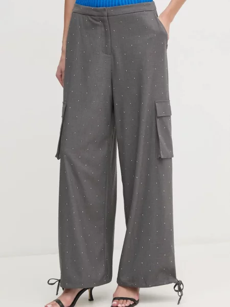 Панталон Gaudi със стандартна кройка с висока талия сиво