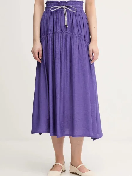 La Petite Française fustă JOSETTE midi evazati JOSETTE violet
