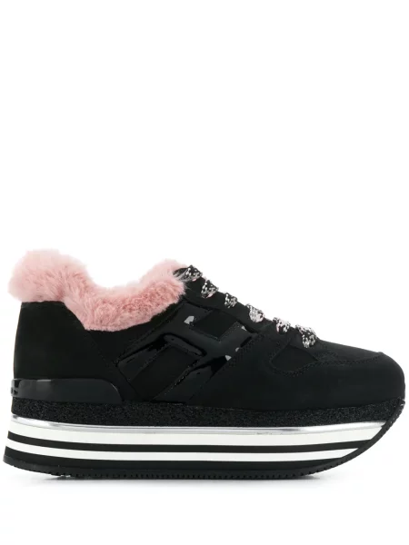 Sneakerși Hogan H222 cu platformă negru
