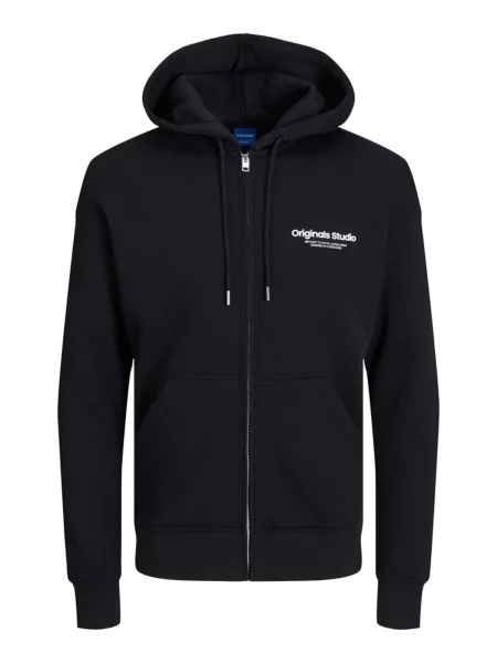 JACK & JONES Hanorac JORVesterbro negru alb