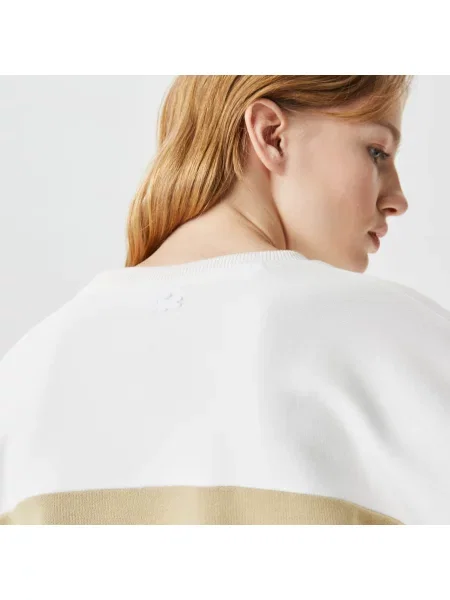 Толстовка Lacoste с круглым вырезом белая