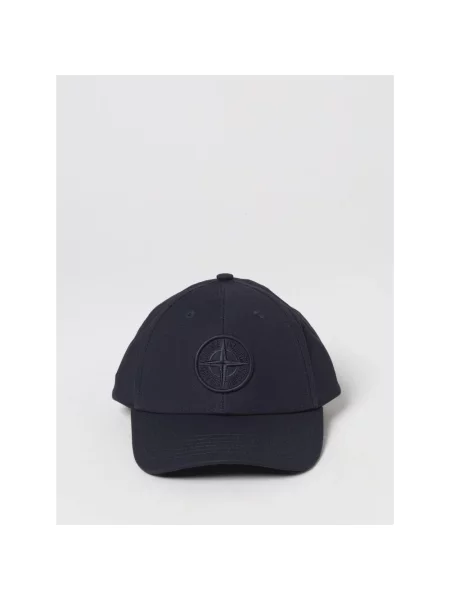 Czapka z daszkiem Stone Island z kamieniami niebieska