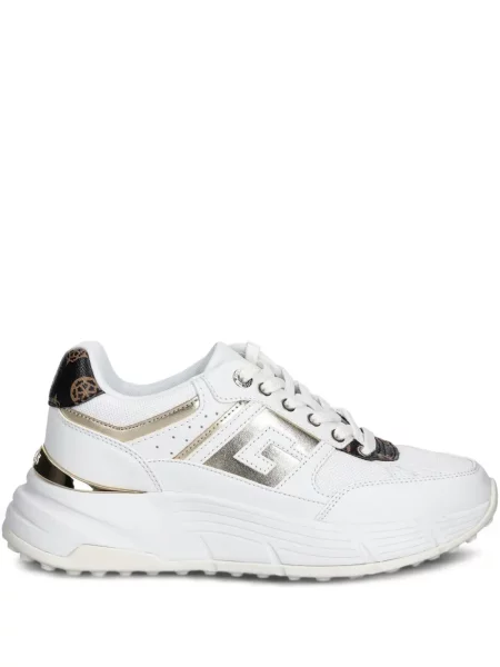 Sneakerși Guess cu platformă alb