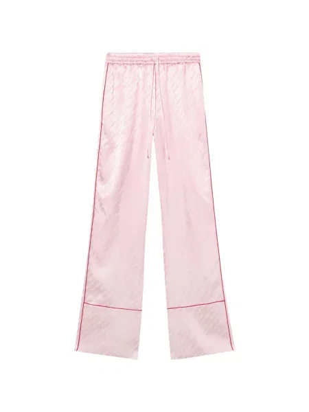 Pantaloni Off-white din satin alb