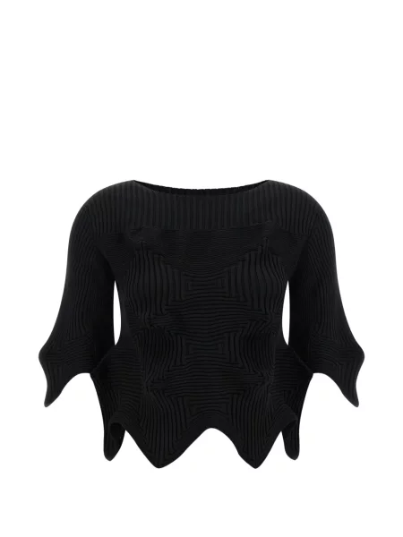 Top Issey Miyake tricotate negru