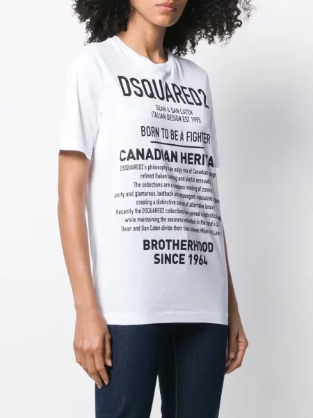 Tricou Dsquared2 cu imagine alb