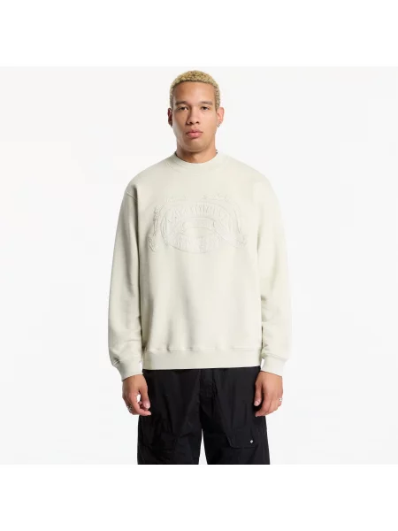 Hanorac crewneck C.p. Company din fleece cu autograf