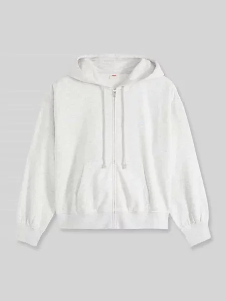 Levi's bluza rozpinana z kapturem z bawełną EVERYDAY FULL ZIP szara