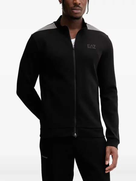 Пуловер Ea7 Emporio Armani с принт черно