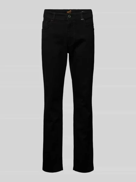 Jeansy o kroju regular fit z 5 Camel Active czarne