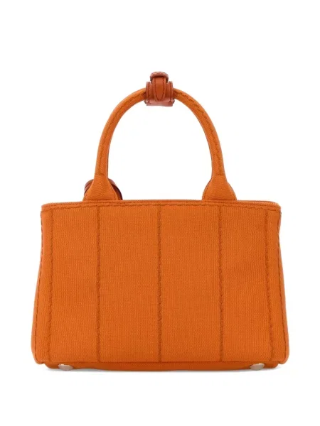 Mini geantă Prada din canvas mini portocaliu