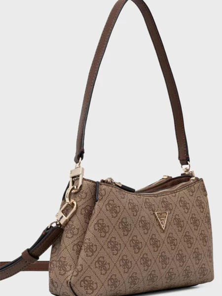 Сумка Guess з принтом бежева