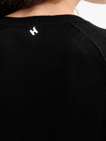 Pulover Silvian Heach cu decolteu în V negru